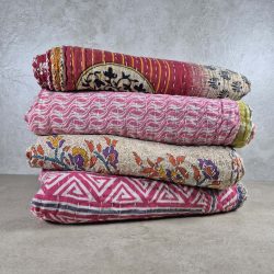kantha quilt india