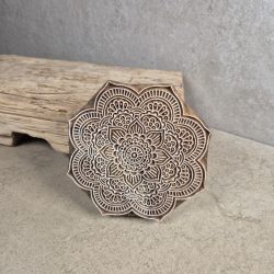 Daecour Mandala Block Solid Rosewood Batik Stamp