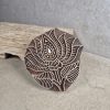 Daecour Lotus Block Solid Rosewood Batik Stamp
