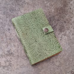 scroll leather journal