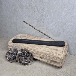 black mango wood incense tray