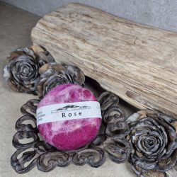 felted wool rose soap