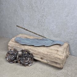 stone leaf incense tray