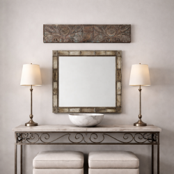 Vintage Architectural Wood Panel Wall Decor