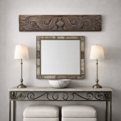 Vintage Architectural Wood Panel Wall Decor